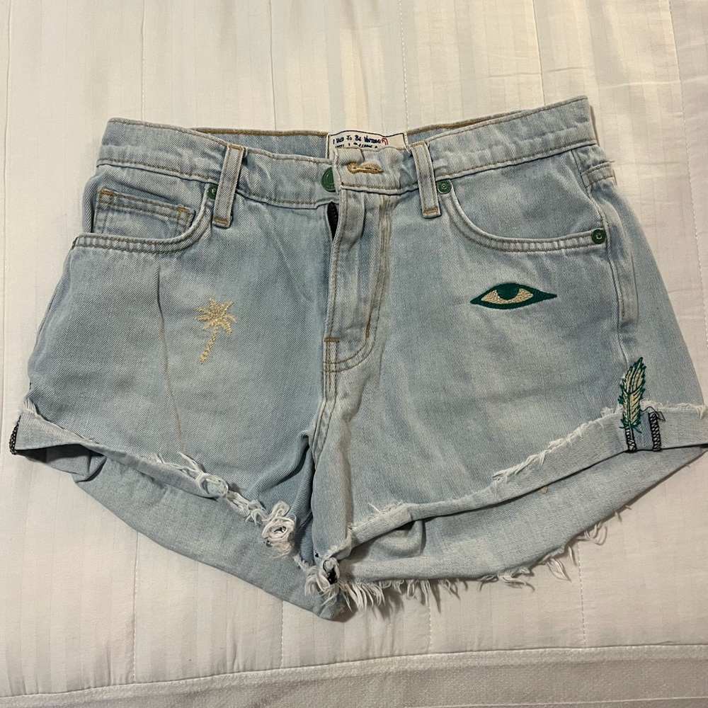 SANDRINE ROSE DESIGNER JEAN SHORTS